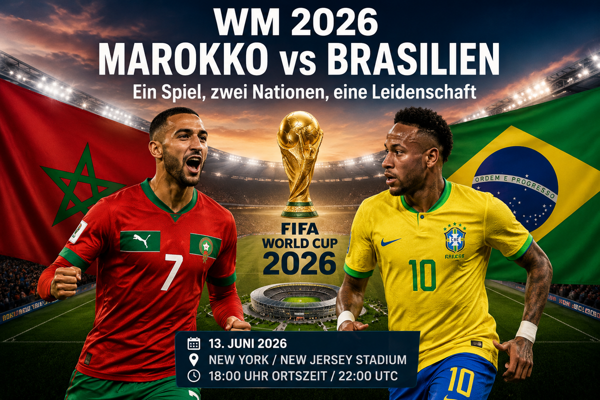 Marokko gegen Brasilien bei der FIFA WM 2026